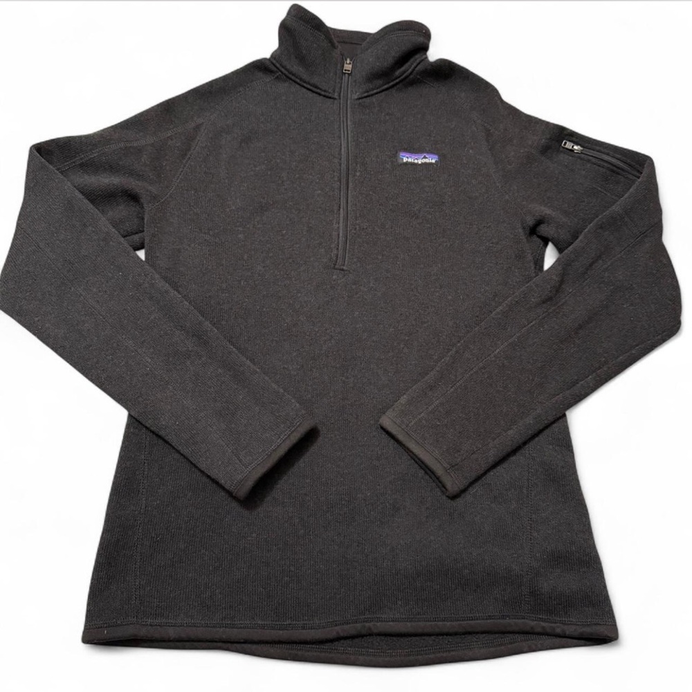 Patagonia Black Quarter Zip Fleece Pullover Women’s Size Medium